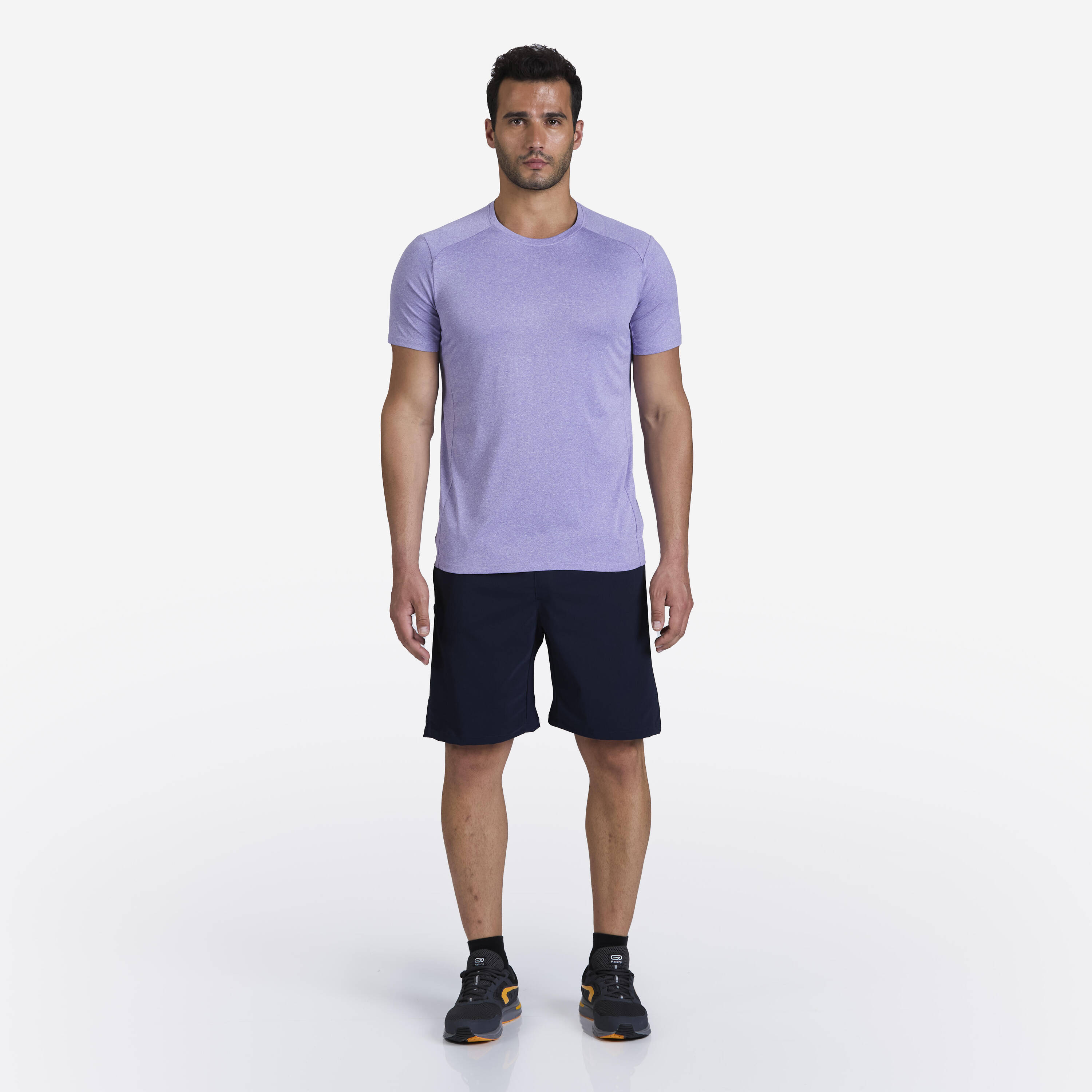 Men's Basic Cardio Training Shirt TS 100 - Lavender Purple -  1