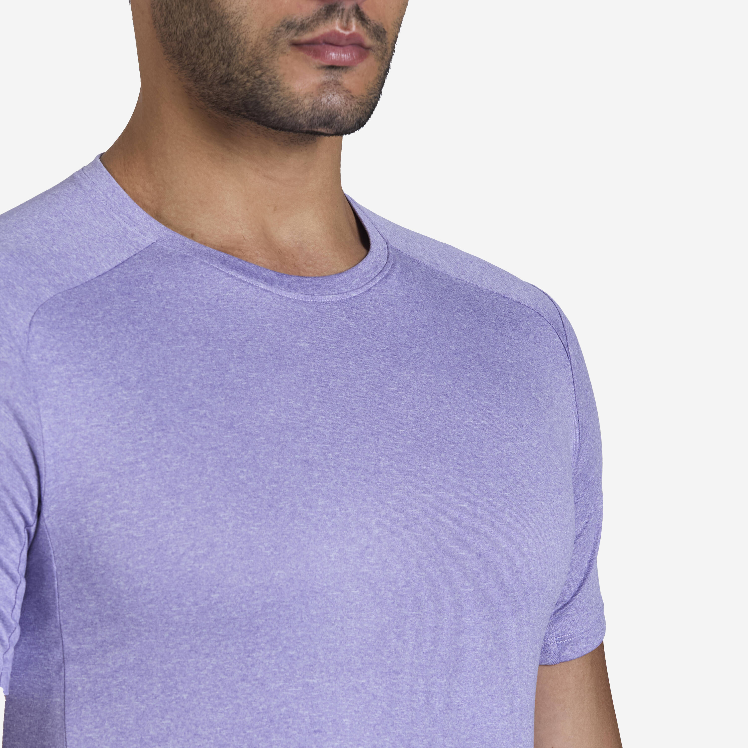 Men's Basic Cardio Training Shirt TS 100 - Lavender Purple -  4