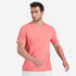 Cotton Crew Neck Men's T-Shirt Essential 500 - Pomelo Pink