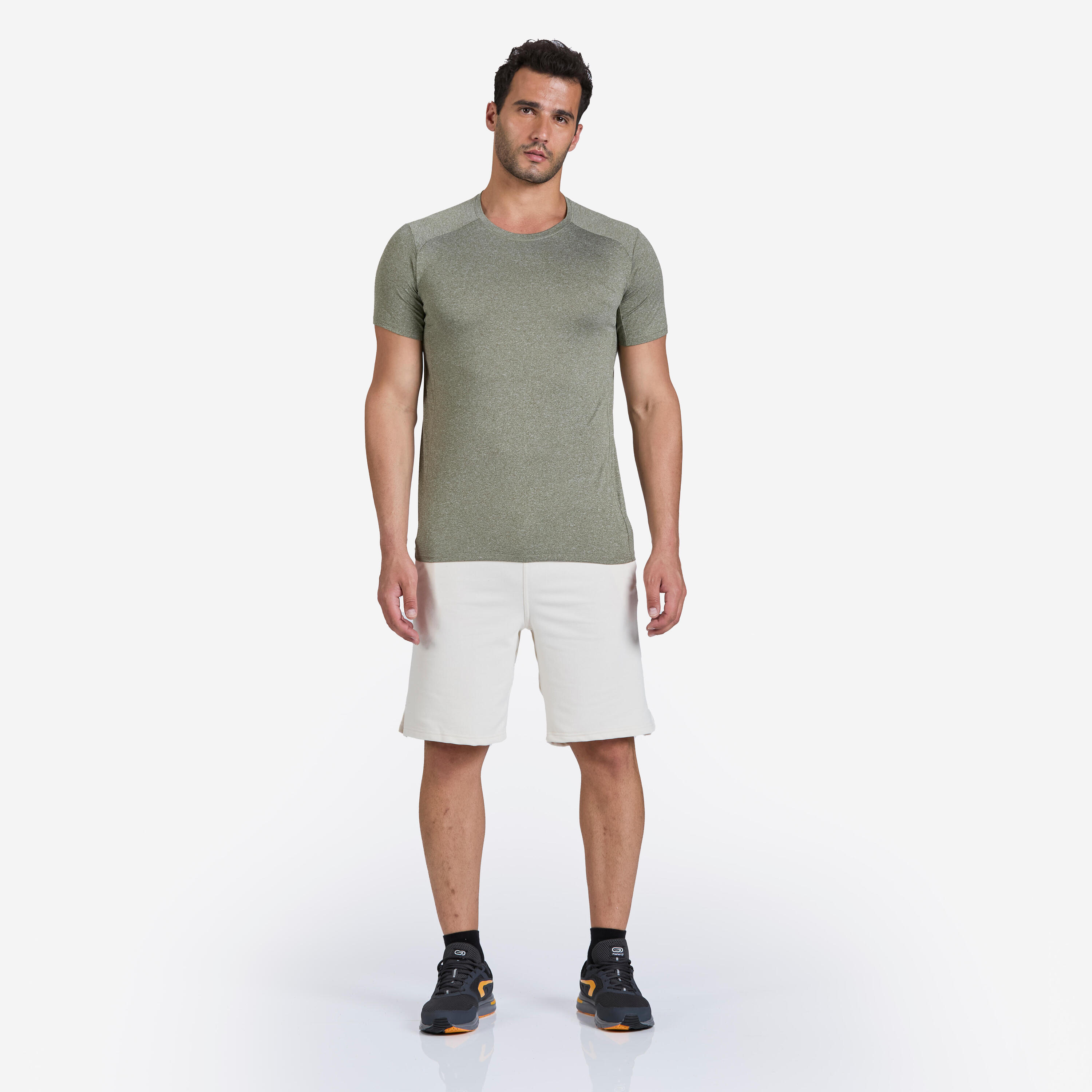 T-shirt d’entraînement respirant à col rond homme, 100 4/5