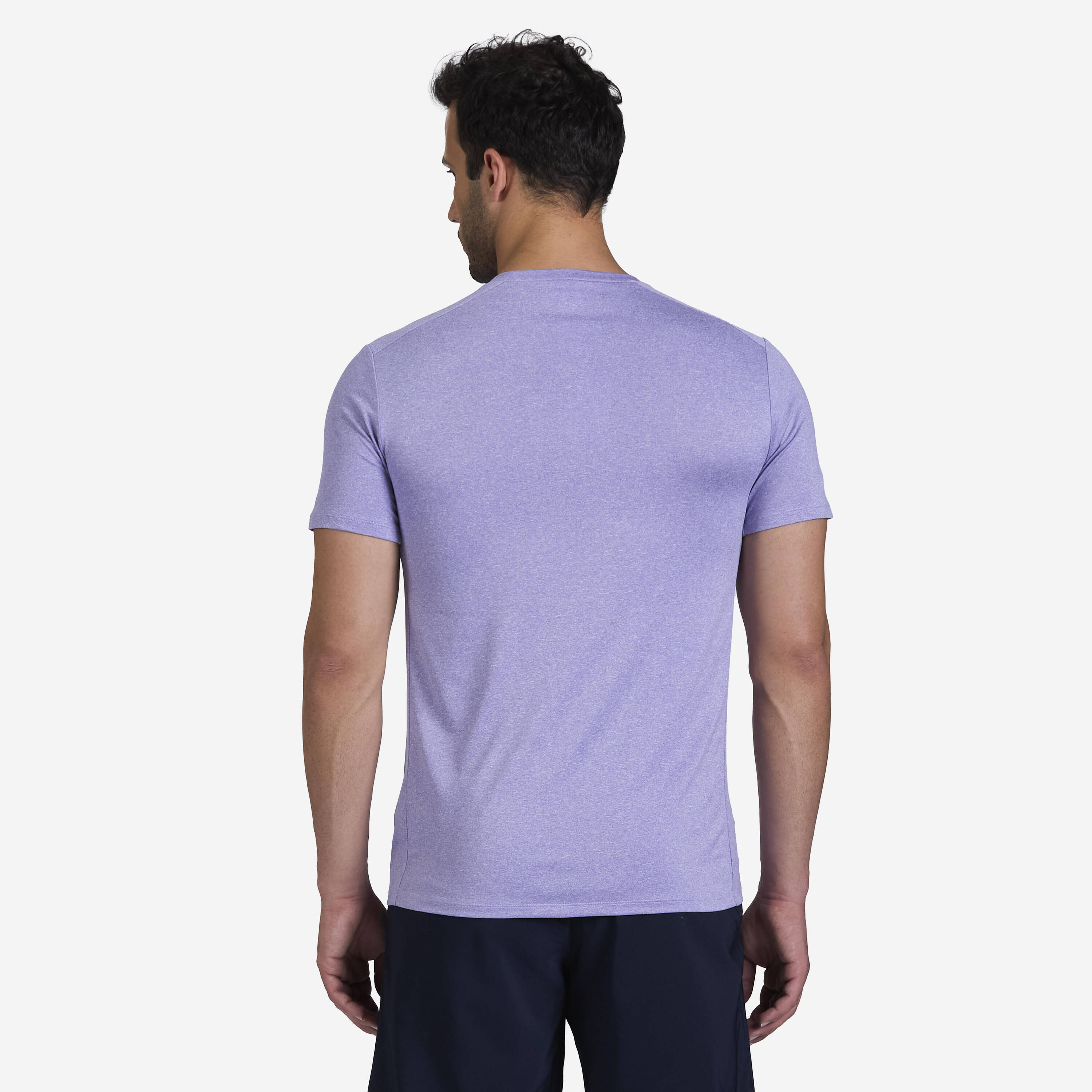 Men's Basic Cardio Training Shirt TS 100 - Lavender Purple -  3