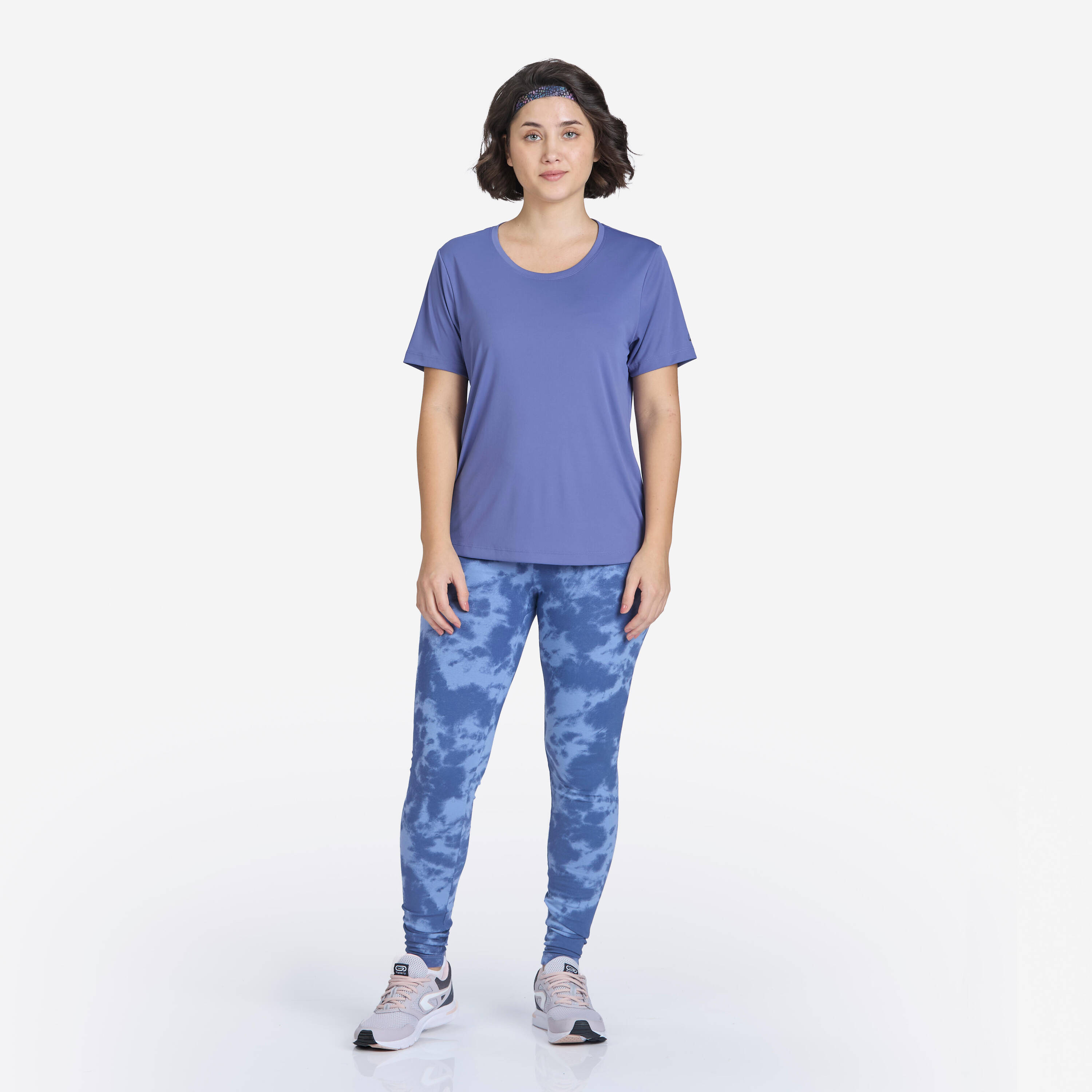 Women's Short-Sleeved Fitness T-Shirt 120 - Comet Blue -  3