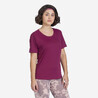 Women's Crew Neck Fitness T-Shirt 120 - Plum Purple