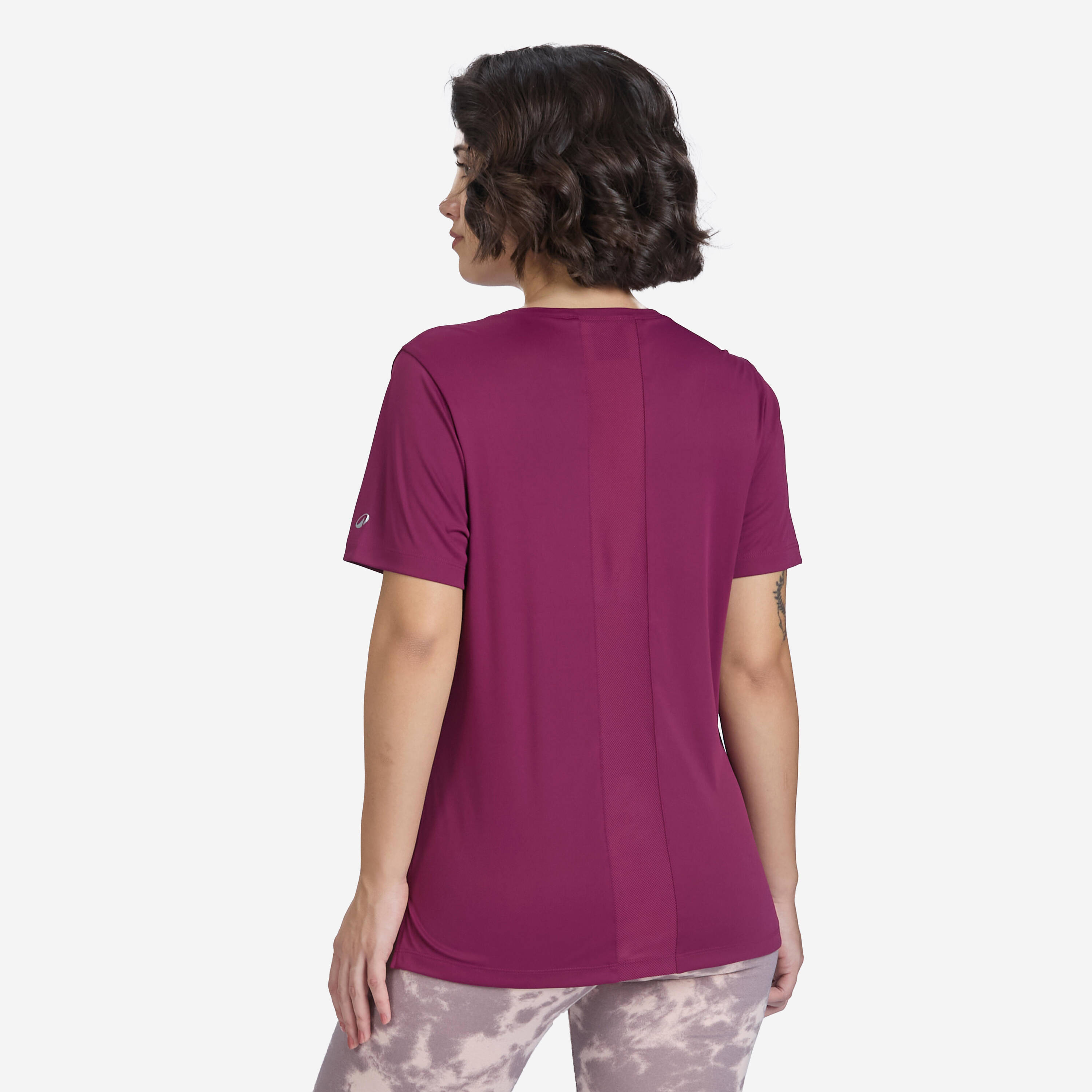 Women's Crew Neck Fitness T-Shirt 120 - Plum Purple -  4
