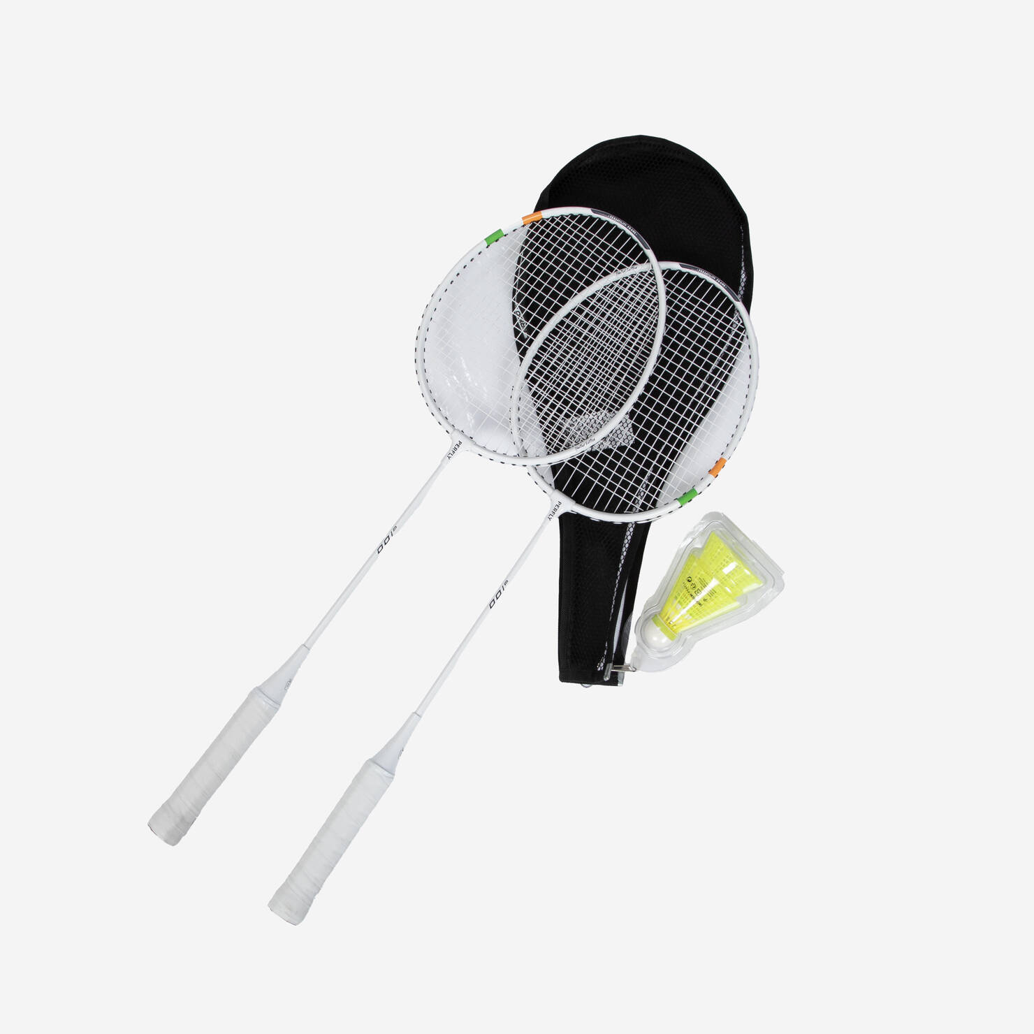 Adult badminton racket br 100 White