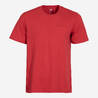 Men's Regular Cotton Fitness T-Shirt 500 - Passion Red