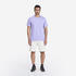 Men Gym T-Shirt Cotton 500 Essentials- Lavender Purple