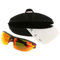 Cycling 700 Red Pack Adult Cycling Sunglasses 4 Interchangeable Lenses - Red