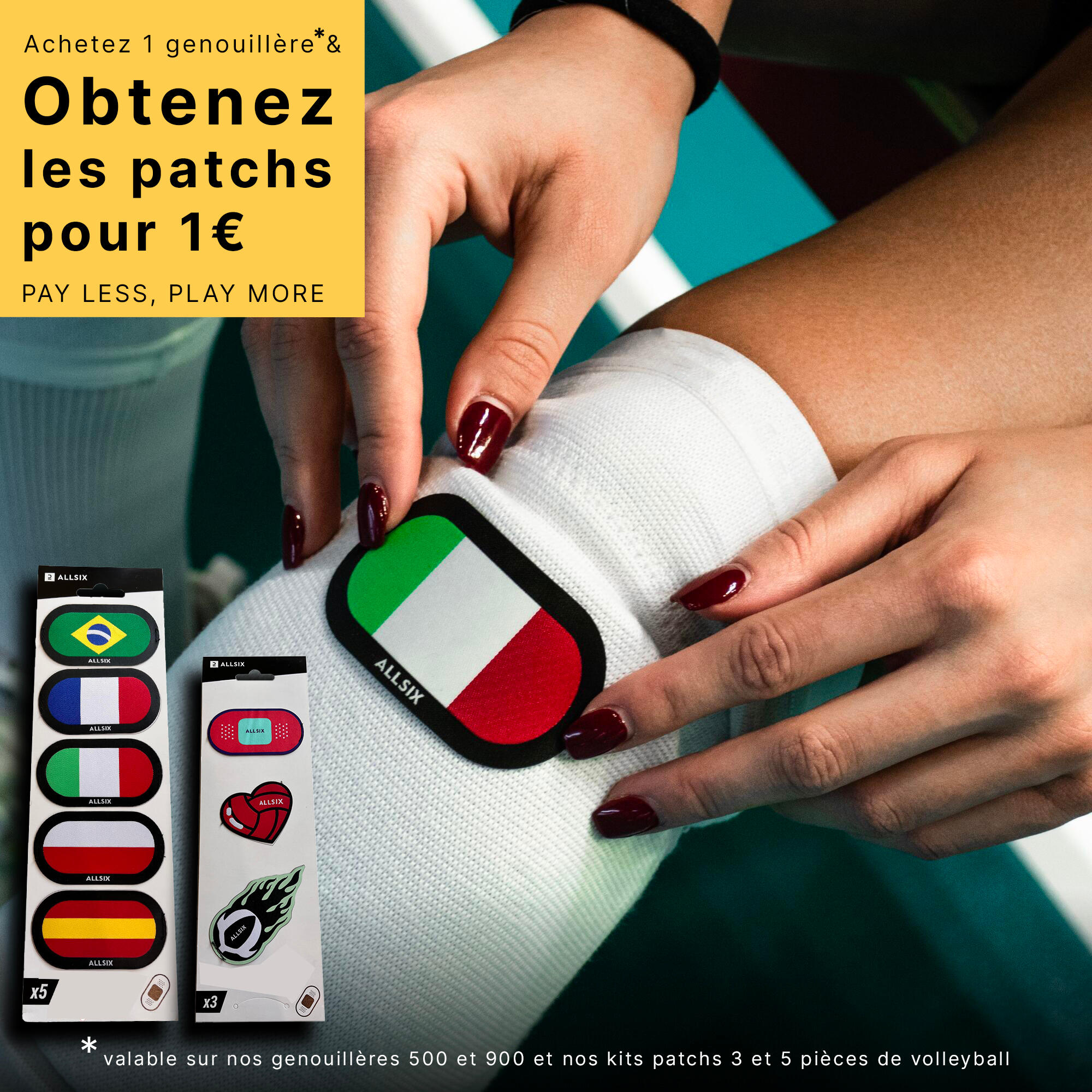 Genouillères de volley-ball VKP500 noires 6/10
