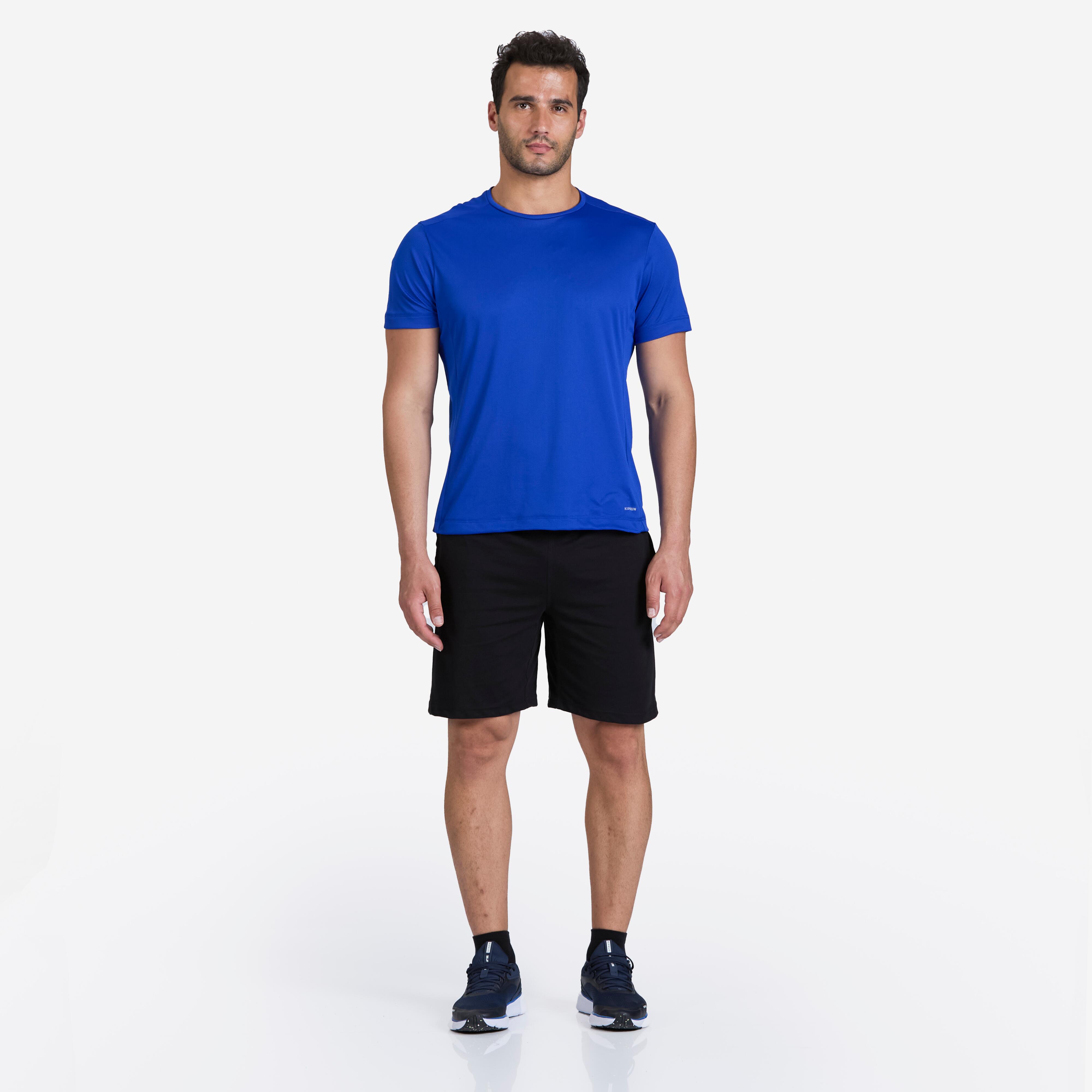 Men Running T-Shirt Breathable, Quick Dry, Kiprun 100 - Indigo Blue