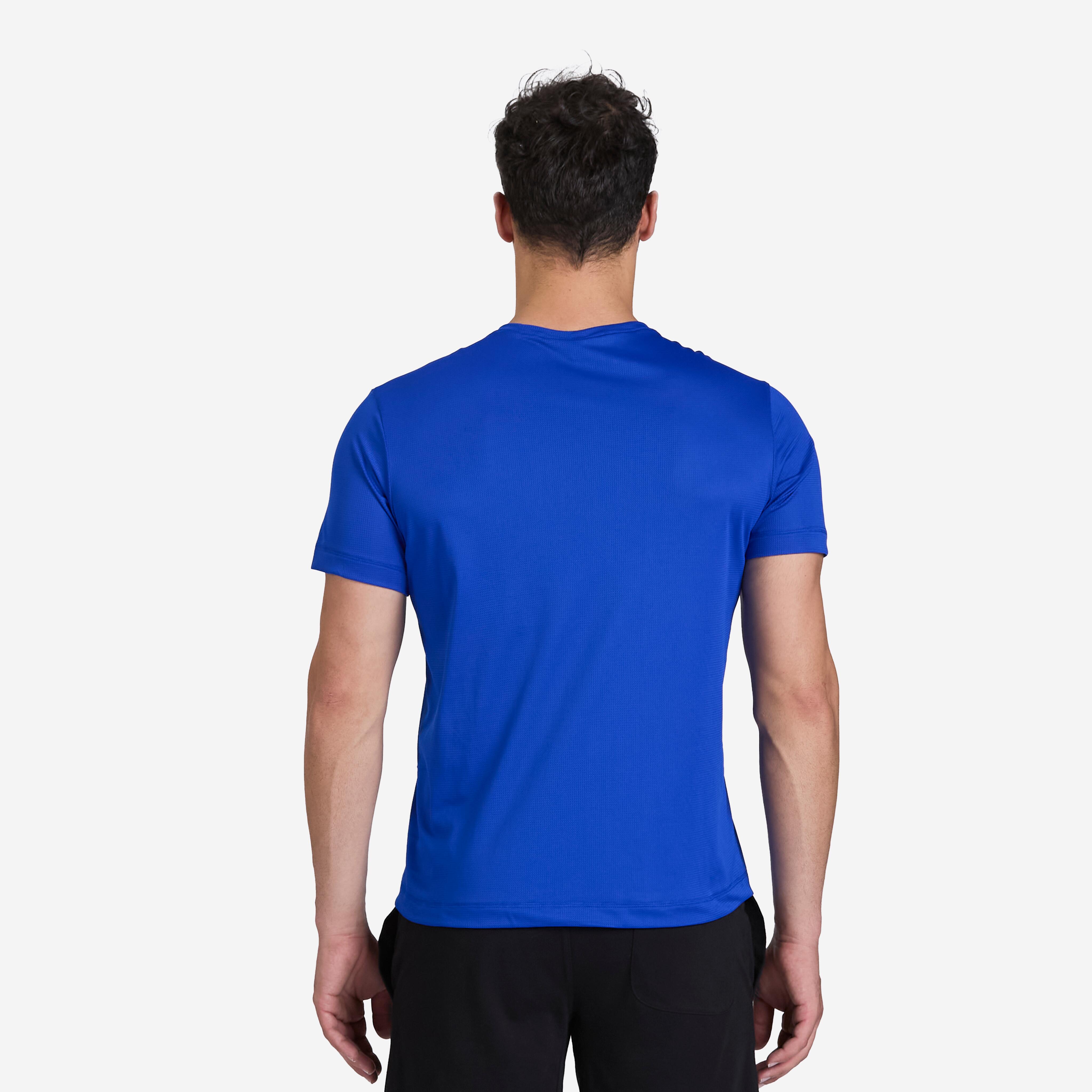 Men Running T-Shirt Breathable, Quick Dry, Kiprun 100 - Indigo Blue