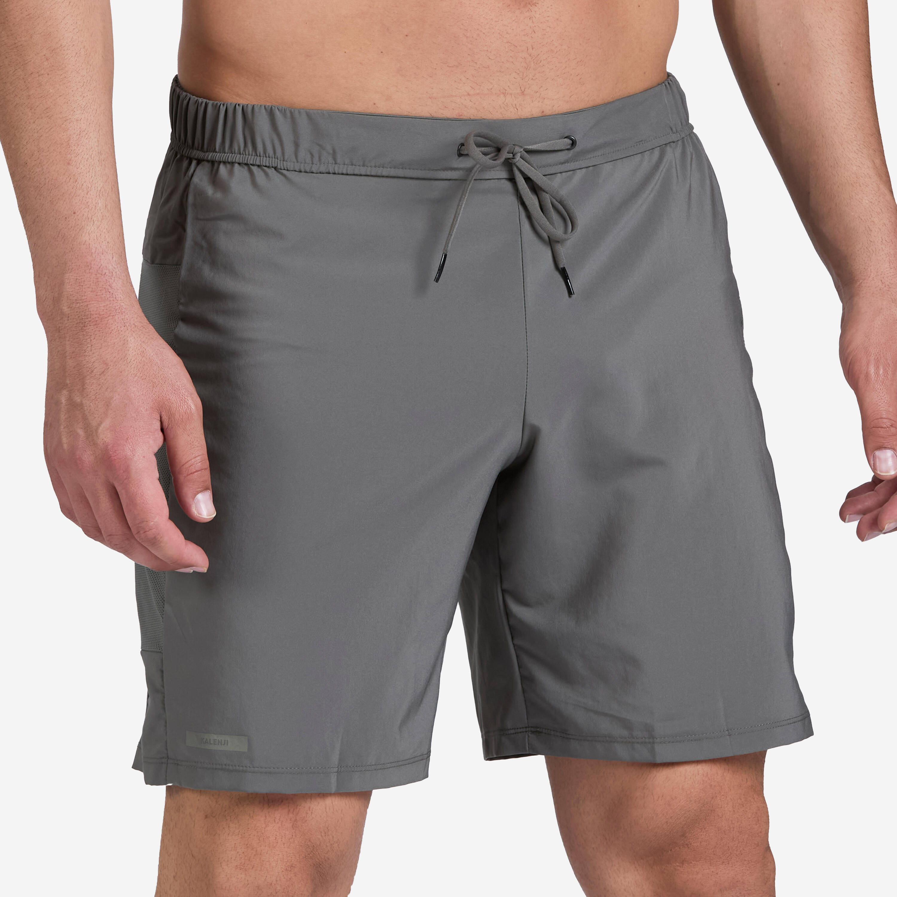 Men Running Shorts Quick Dry, Lightweight, Breathable, Run Dry+ - Ash Khaki -  1