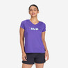 Women's Running Printed  V-Neck T-Shirt For Women dry - Royal Purple