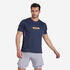 Men's Running Printed Crew Neck T-Shirt -Asphalt Blue