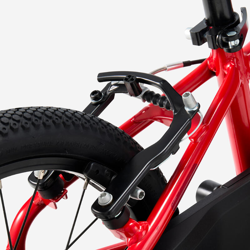 Bicicletă 16 inch 4-6 ani DISCOVER 500 Roșu Copii