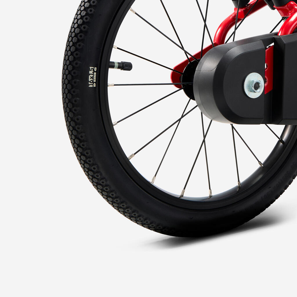 Vélo enfant 16 pouces 4-6 ans, DISCOVER 500 rouge