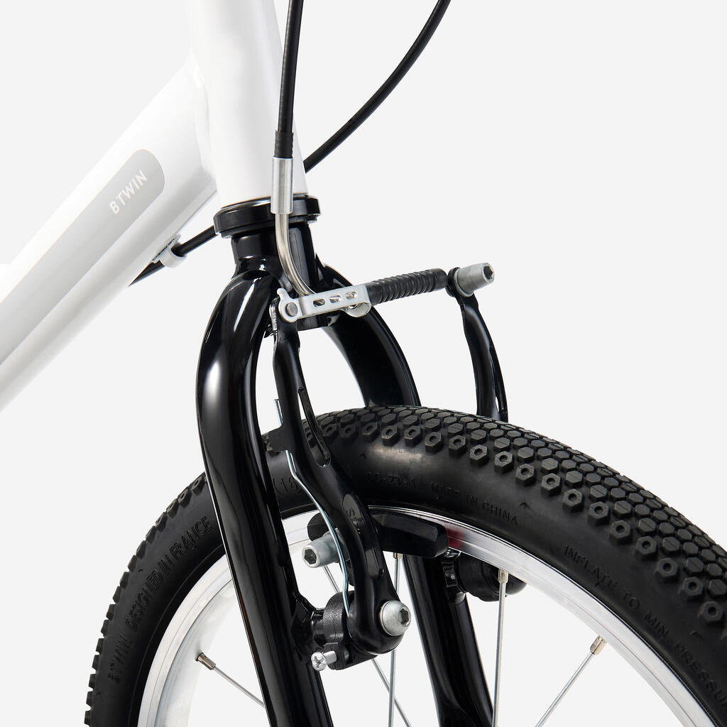 Vélo enfant 16 pouces 4-6 ans, DISCOVER 100 blanc