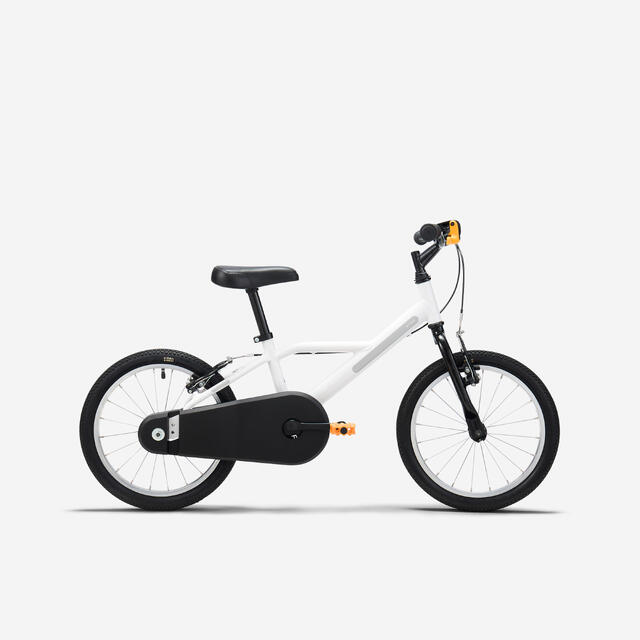 BTWIN BICICLETA NIÑO DISCOVER100 4 A 6 AÑOS  - CUADRO ACERO 16" BLANCA