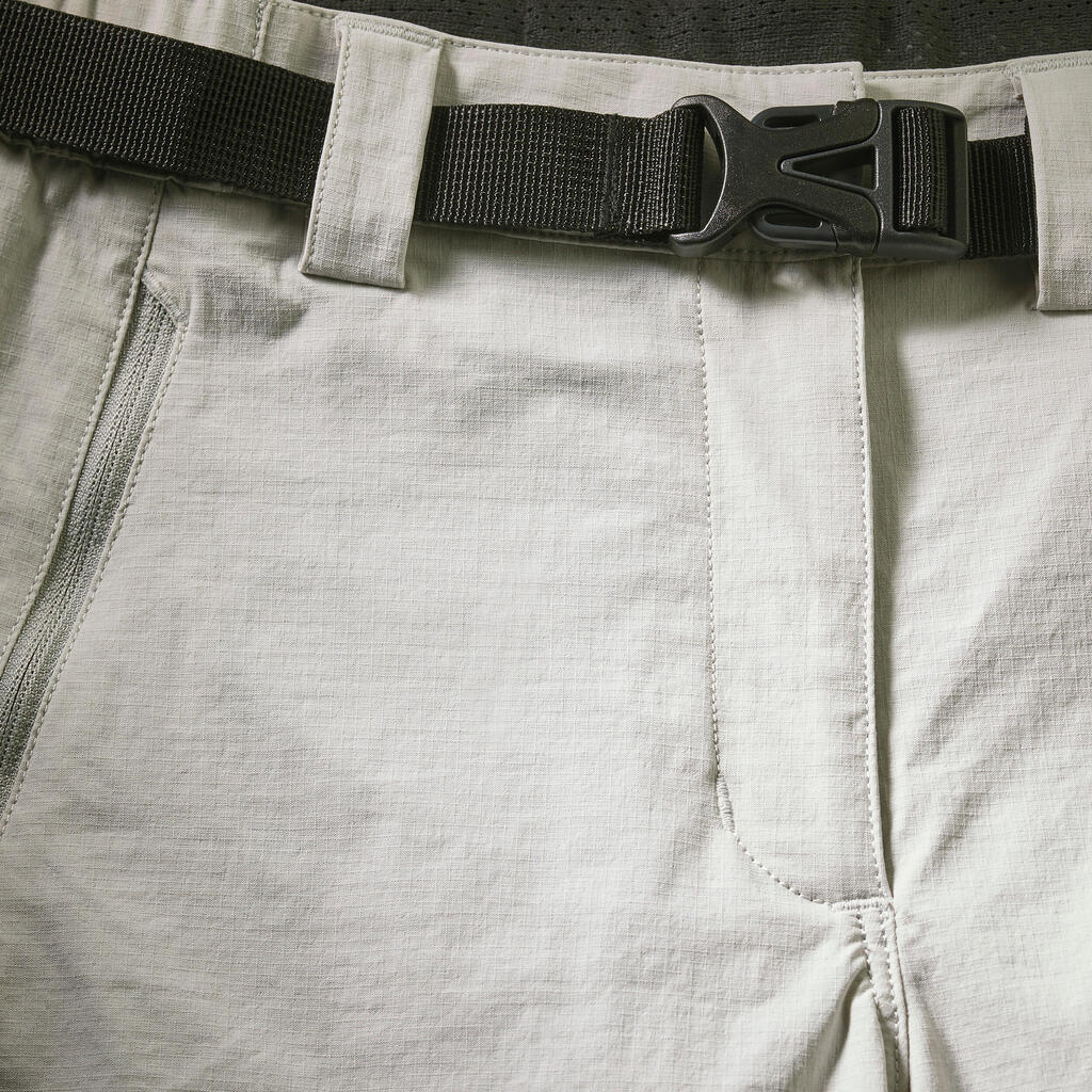 Pantalon résistant de trek montagne femme, MT500 gris