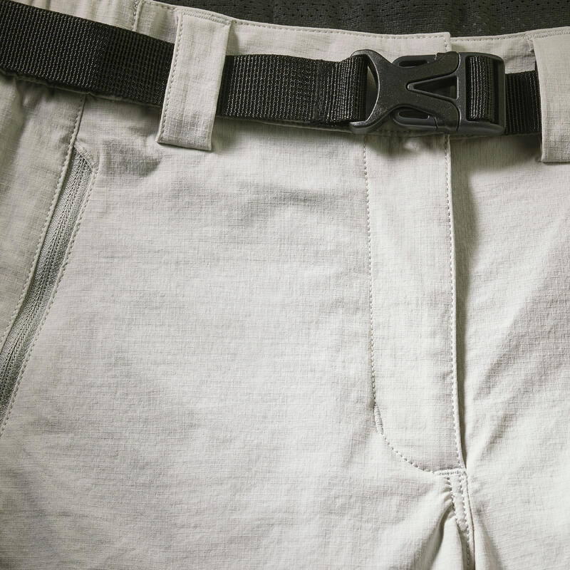 Pantalon résistant de trek montagne femme, MT500 gris