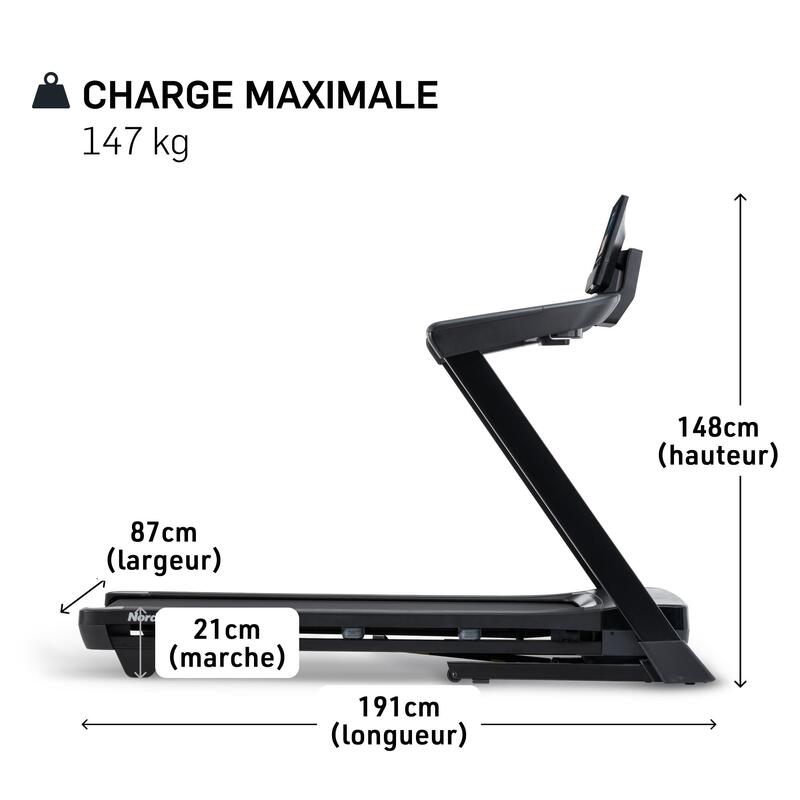 Tapis de course 20km/h et pliable T SERIES 9