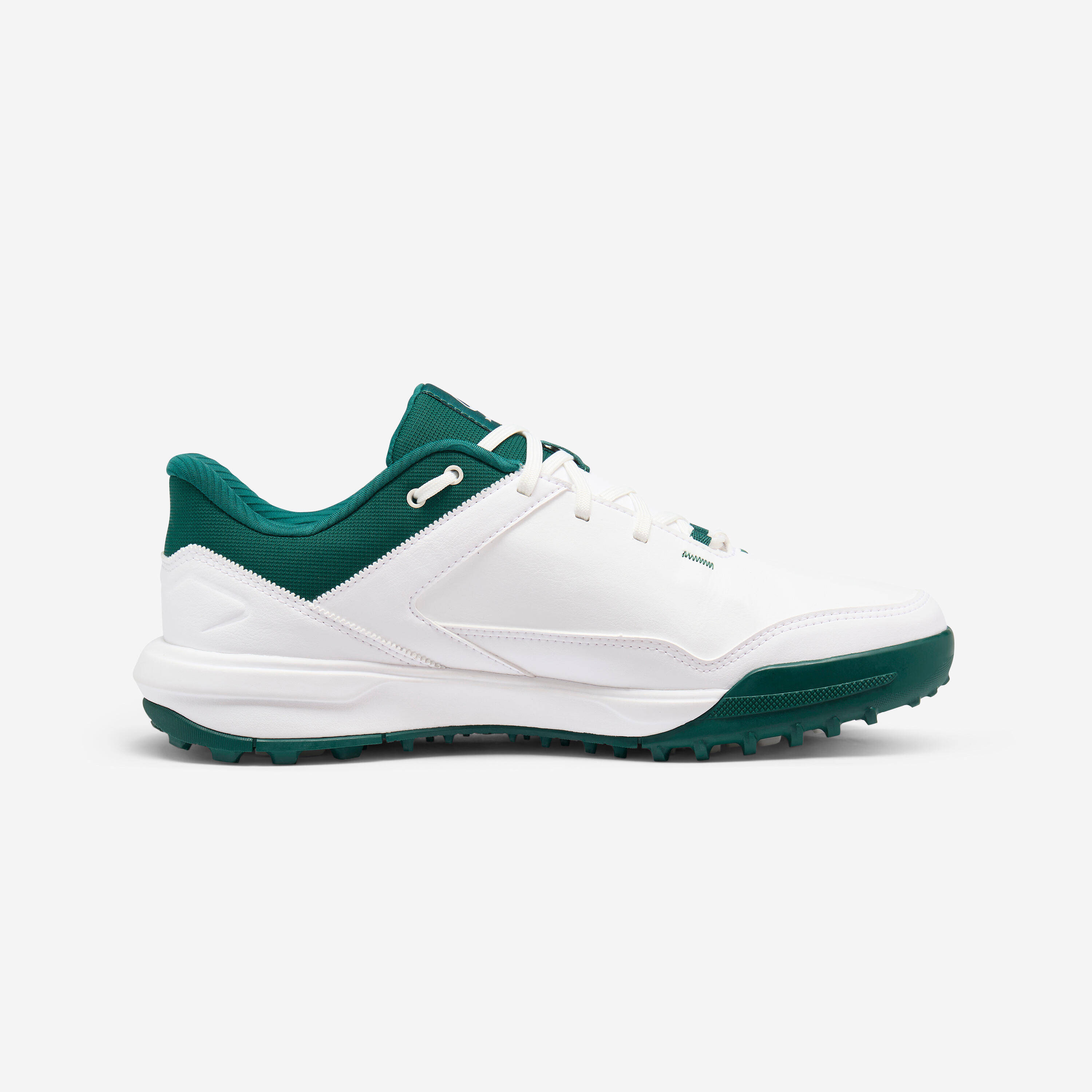 Waterproof Golf Shoes, MW500 white and green -  2