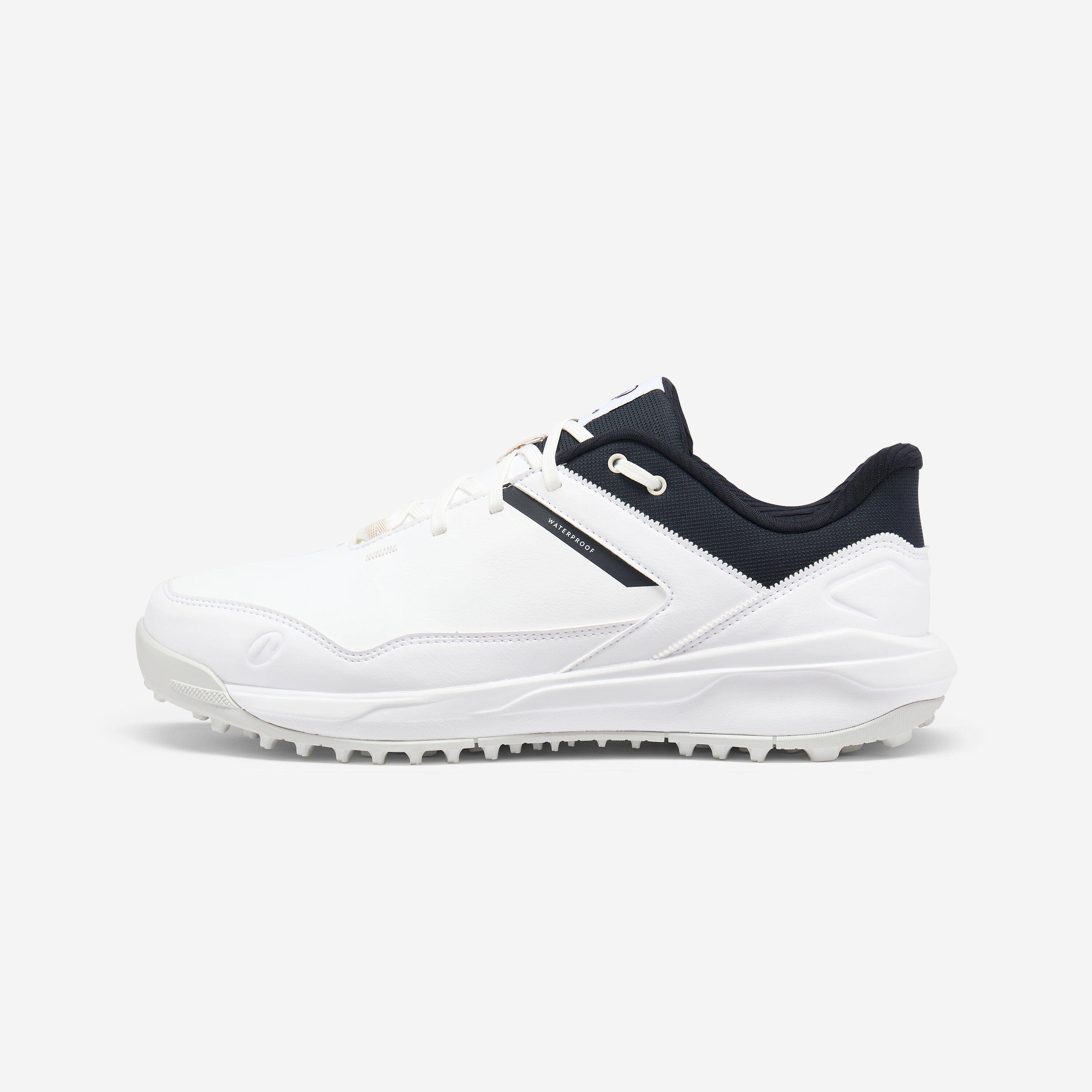 Waterproof Golf Shoes, MW500 white and navy -  4