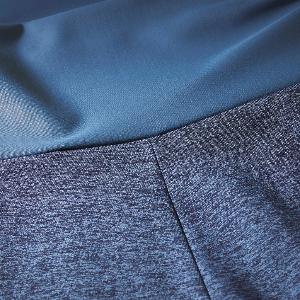 WOMEN’S CLIMBING LEGGINGS VERTIKA BURGUNDY AND DENIM BLUE