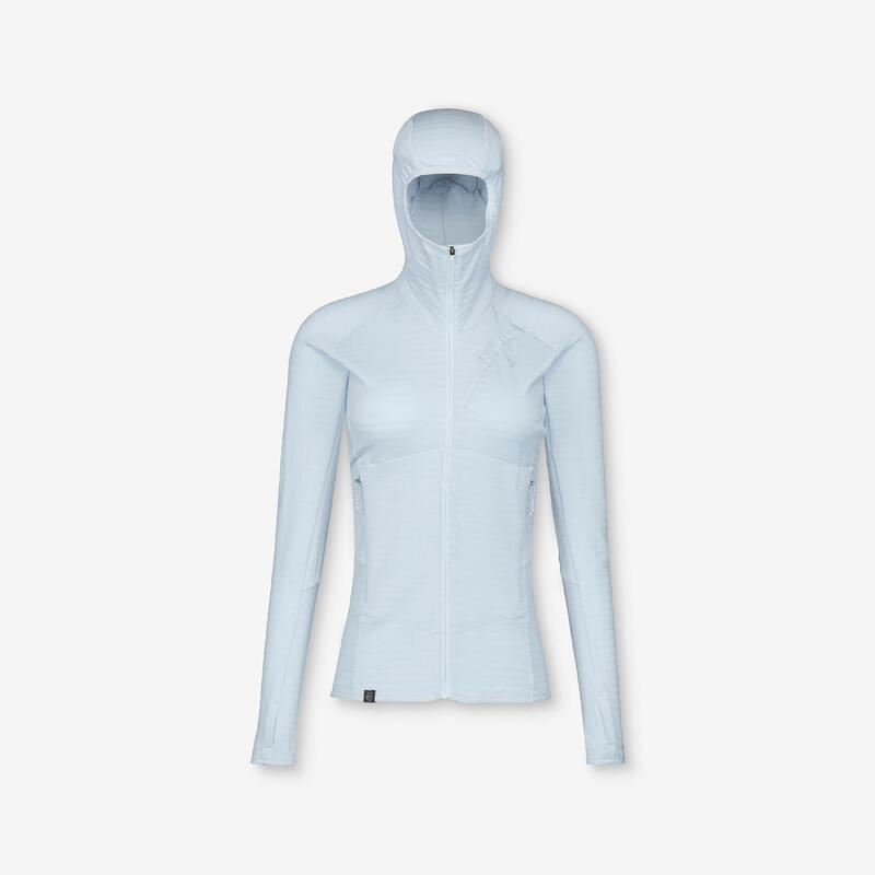 Pull technique à capuche en laine mérinos femme - ALPINISM