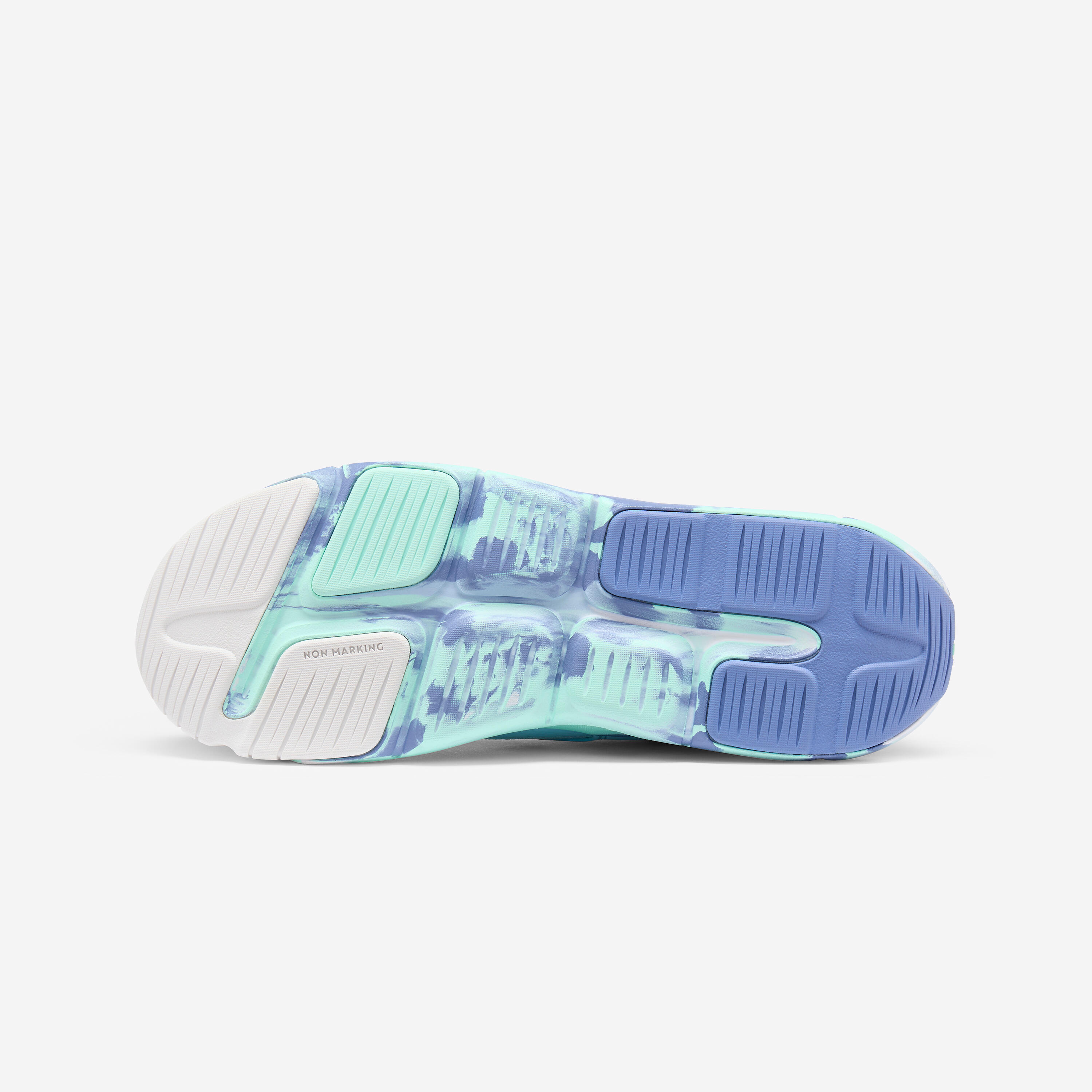 Chaussures à scratch et lacets élastiques enfant, Playful Fast bleu et vert 4/7