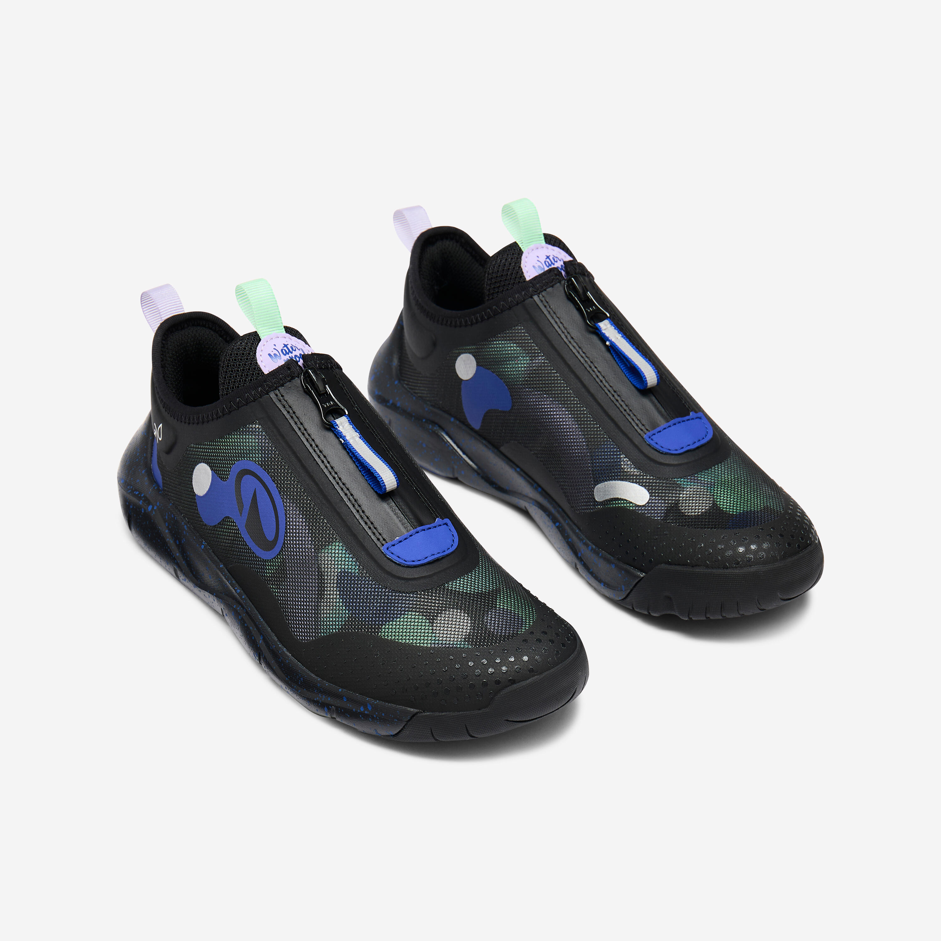 Chaussures multisport imperméable enfant mixte, Playful vert, noir et bleu 2/7