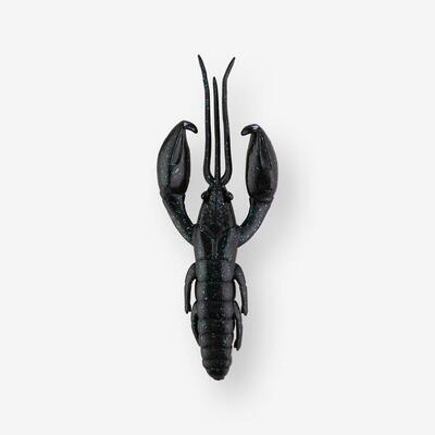 Softbaits rivierkreeft met lokmiddel wxm yubari craw 3.5" 9 cm zwart blauw