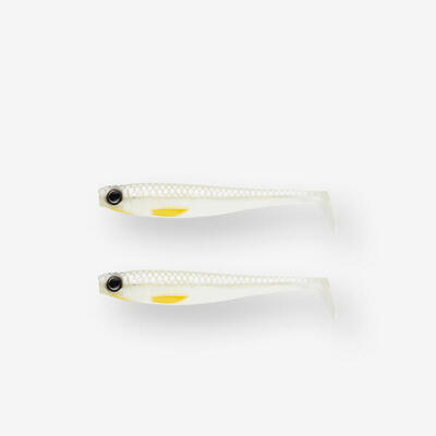 Softbaits snoek shads rogen 120 wit 2 stuks