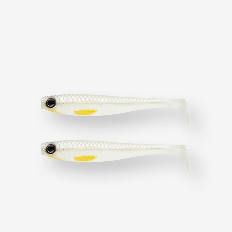 LEURRE SOUPLE BROCHET SHAD ROGEN 160 BLANC X2