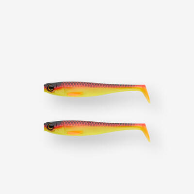 Softbaits snoek shads rogen 120 oranje 2 stuks