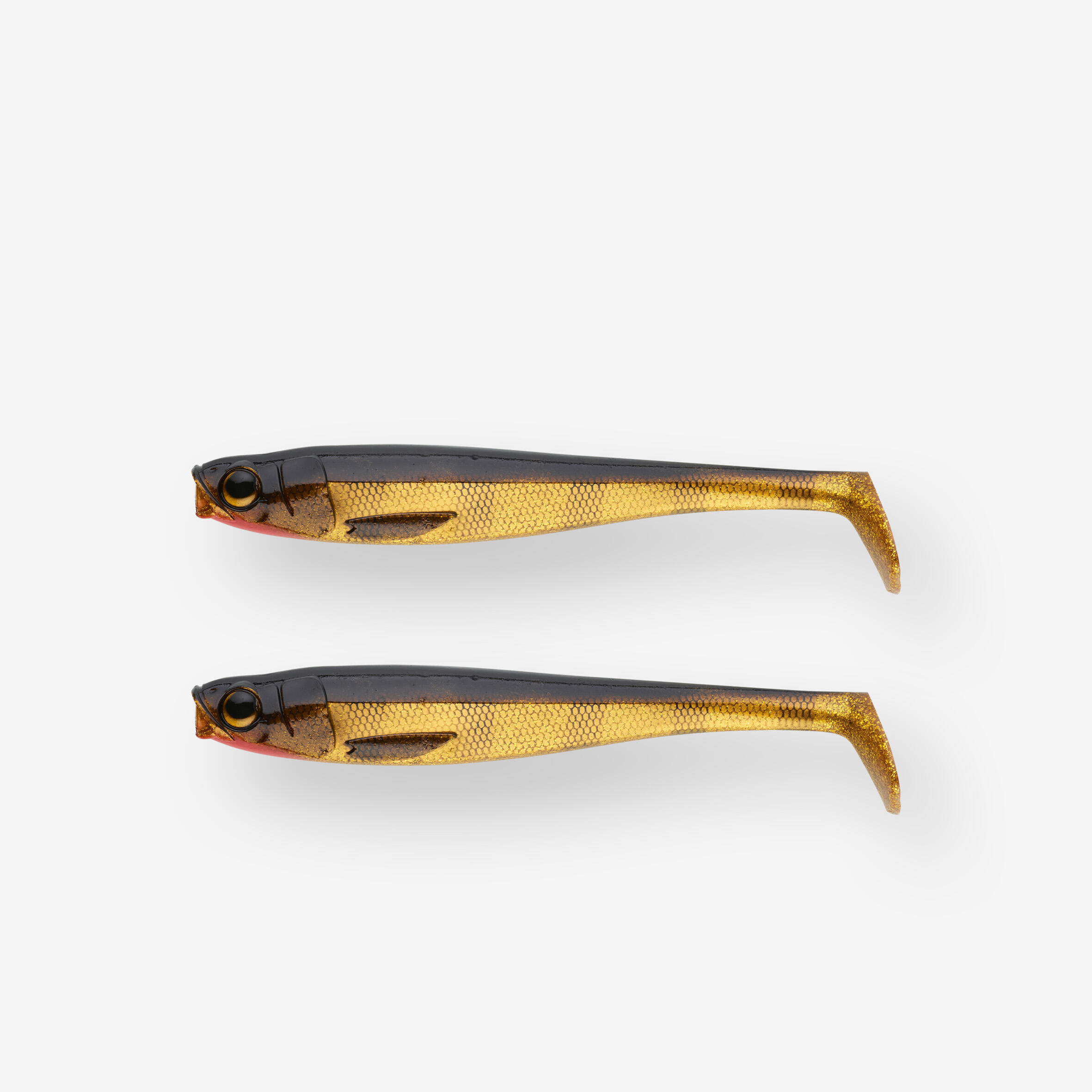 CAPERLAN Softbaits snoek shads Rogen 160 goud 2 stuks