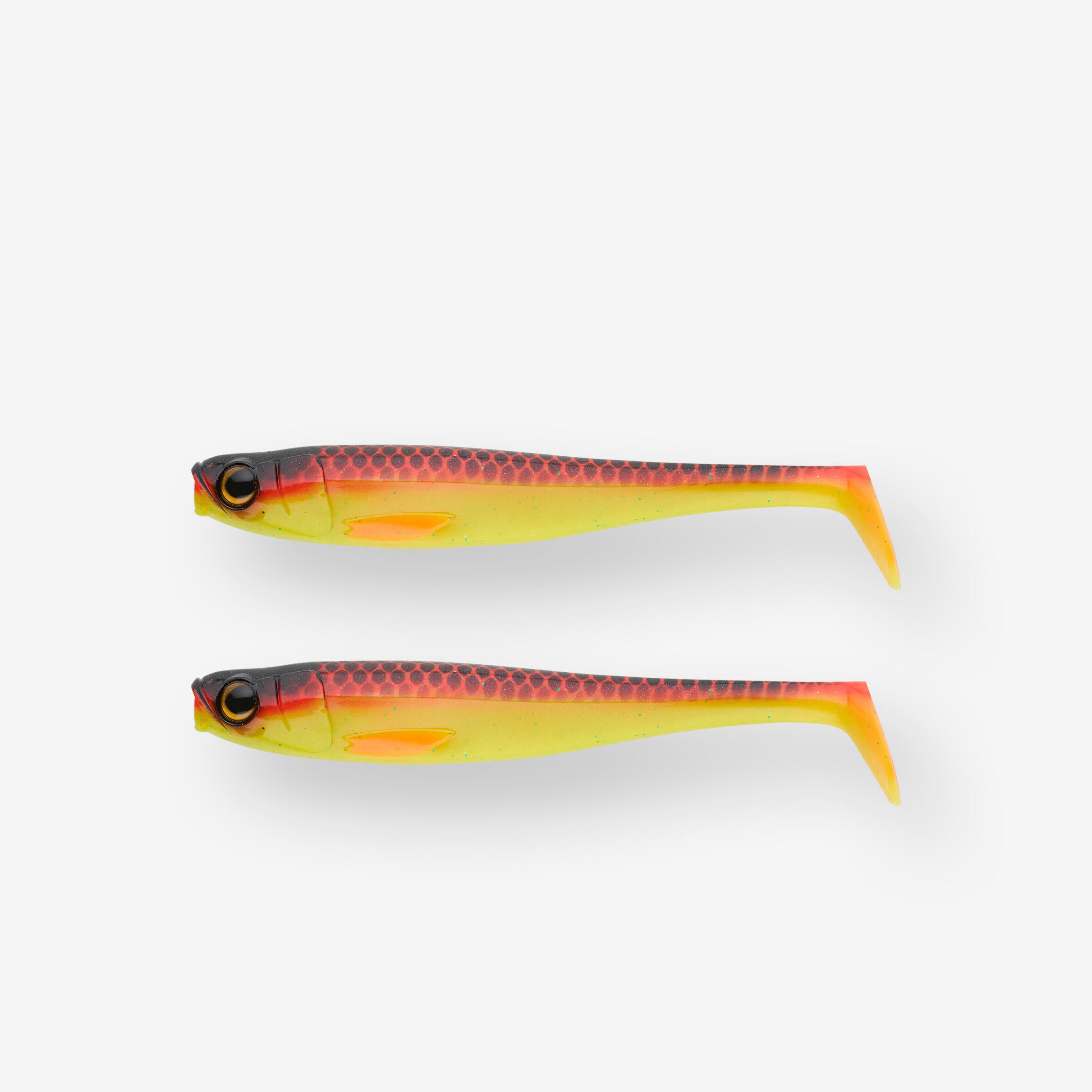 Leurre souple brochet shad rogen 160 orange x2
