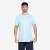 Men Football Short Sleeve Tshirt Quick Dry F100 - Blue & White