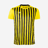 Men Football Short Sleeve Tshirt Quick Dry F100 - Yellow & Black