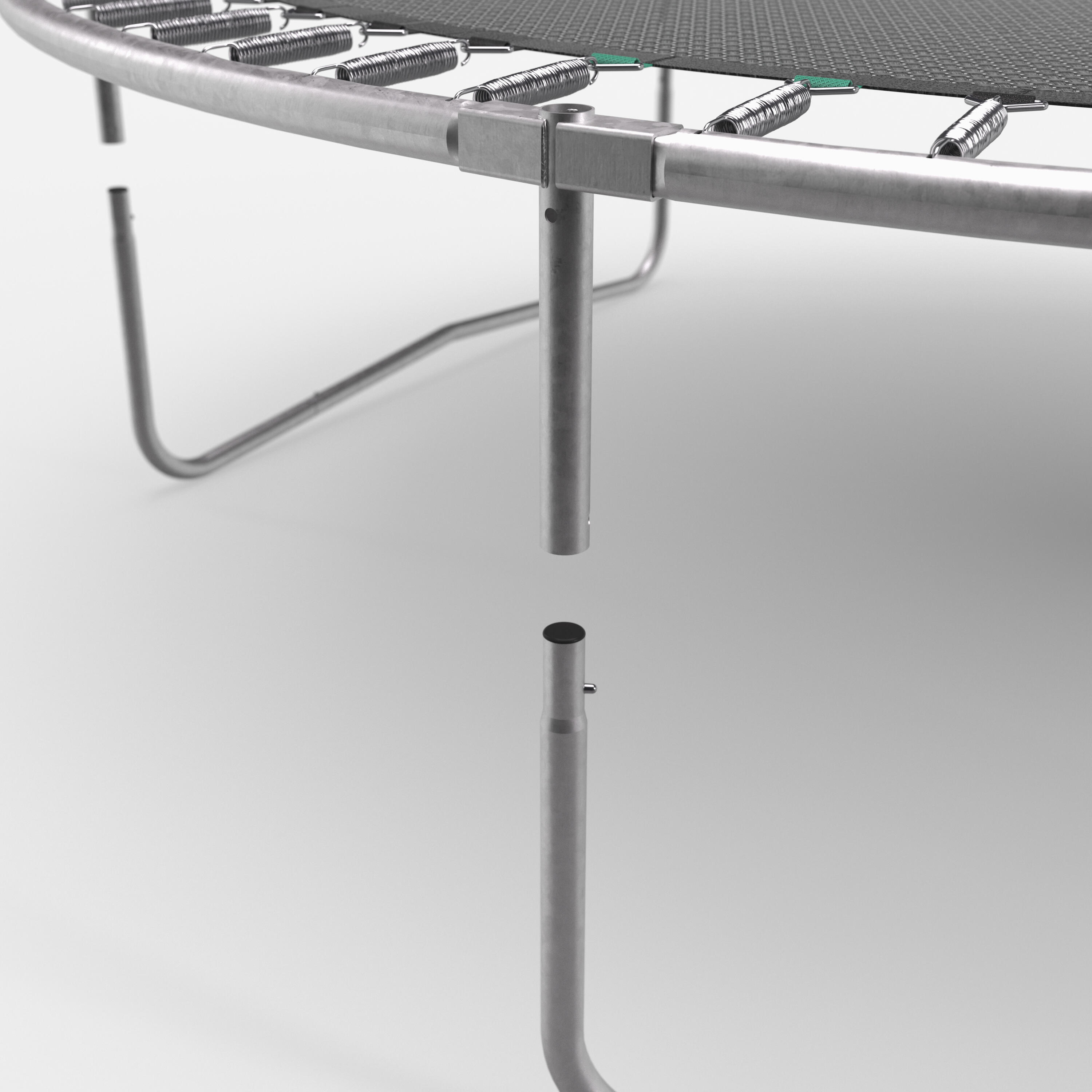 Trampolino elastico 300 con rete di protezione nero 3/10