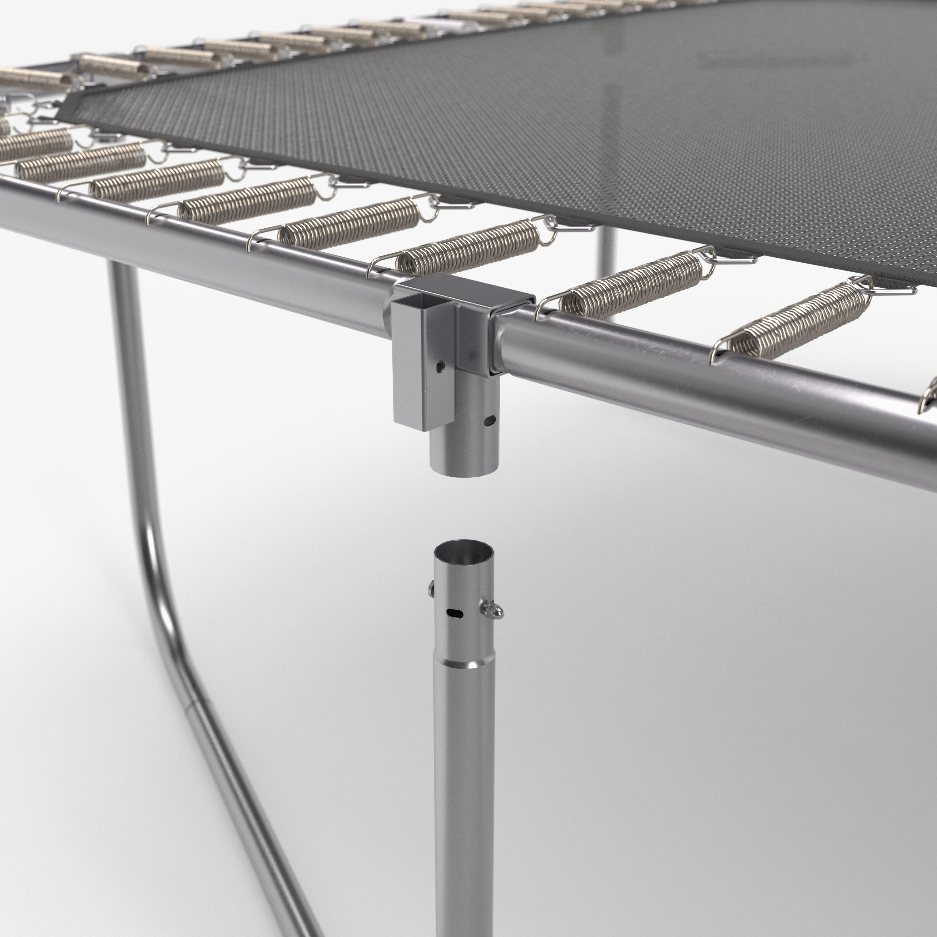 Rechthoekige trampoline 520 met veiligheidsnet 3/8
