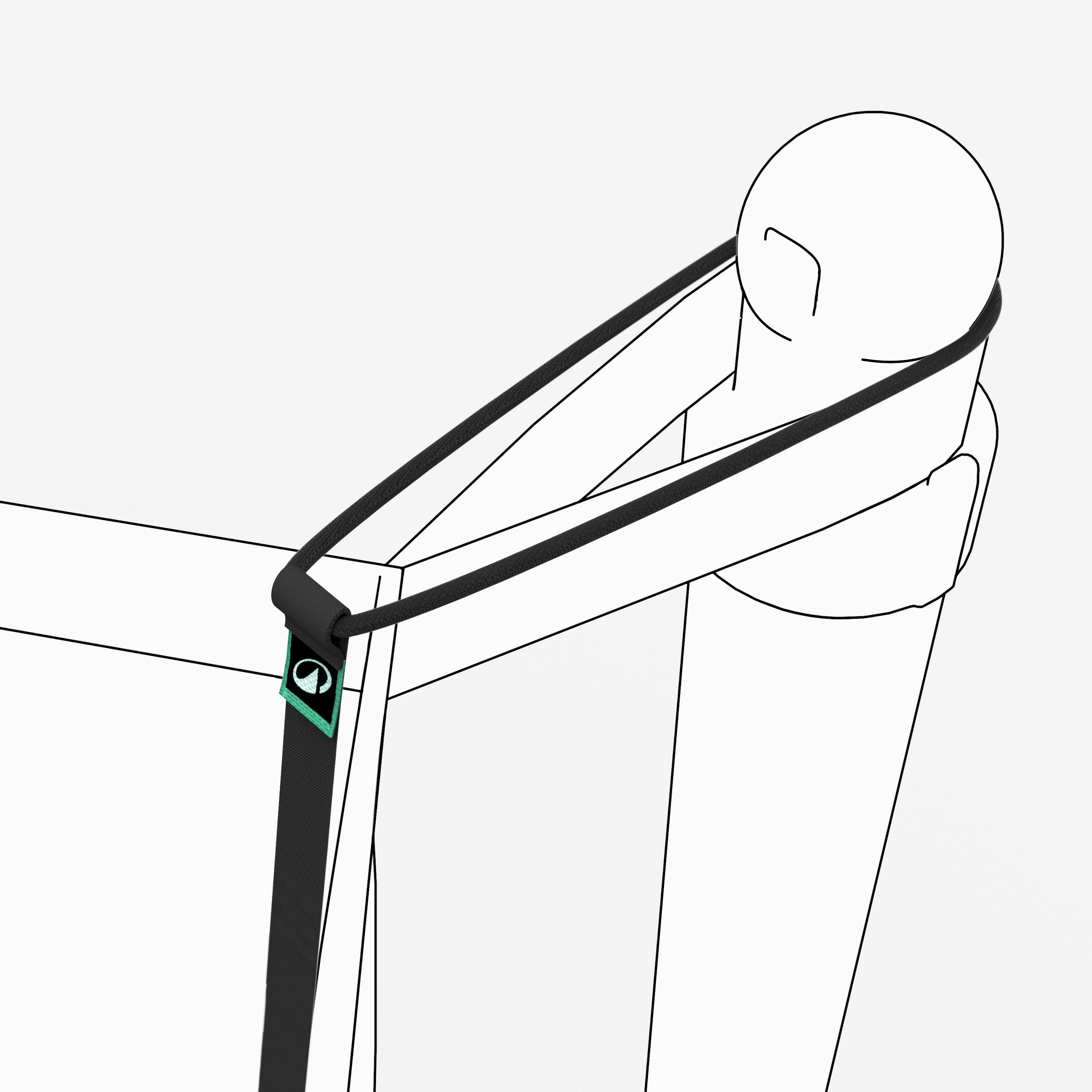 Trampoline Game High Jump Elastic Band - Black