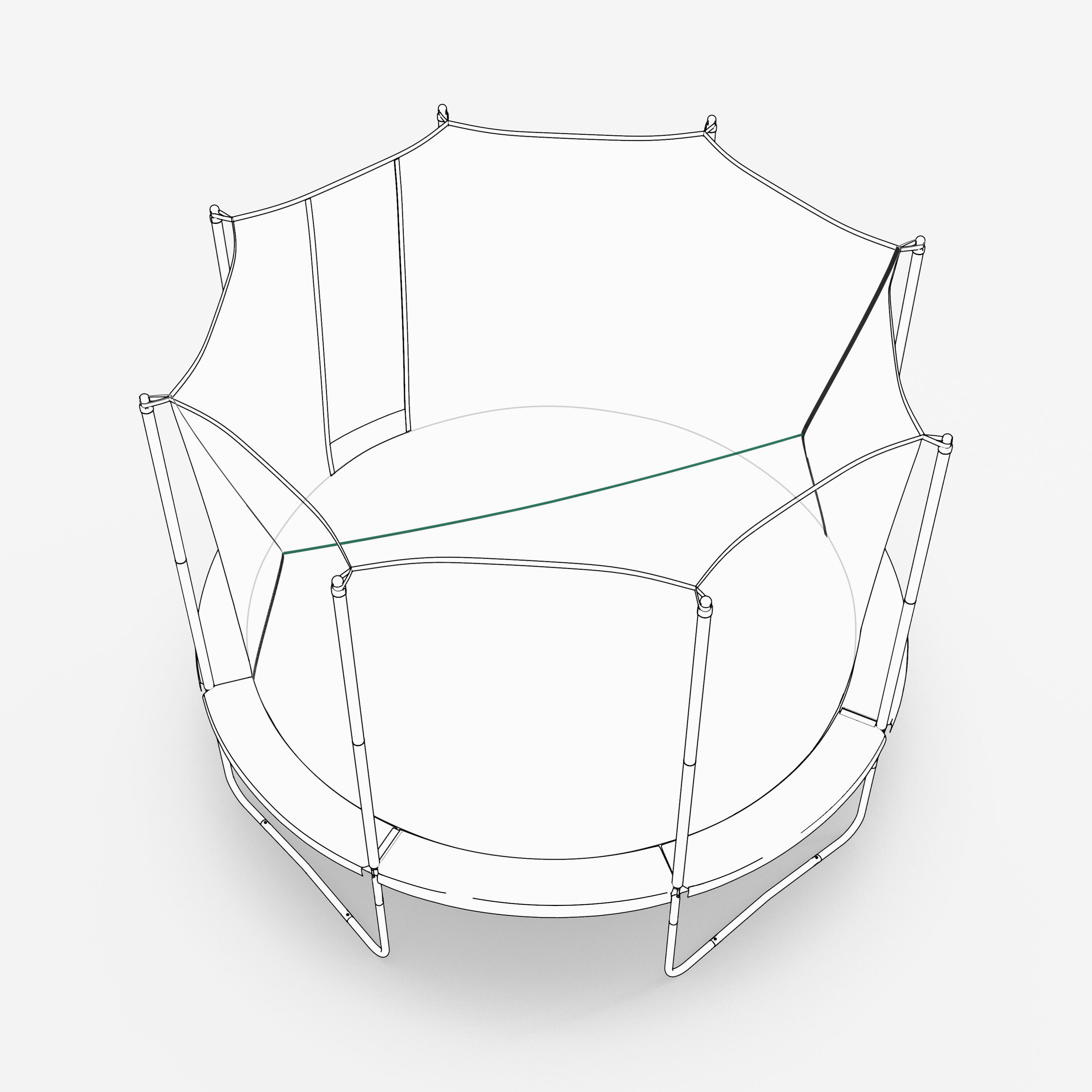 Trampoline Game High Jump Elastic Band - Black