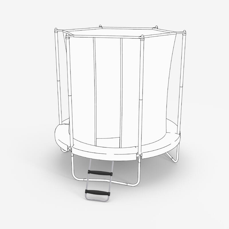 Echelle 2 marches trampolines 240cm et 300cm