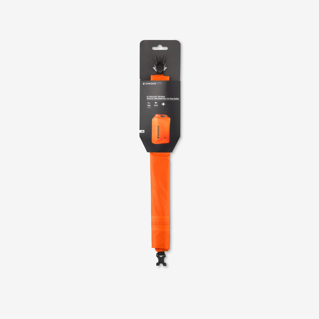 Housse imperméable ultra légère 13 litres, orange