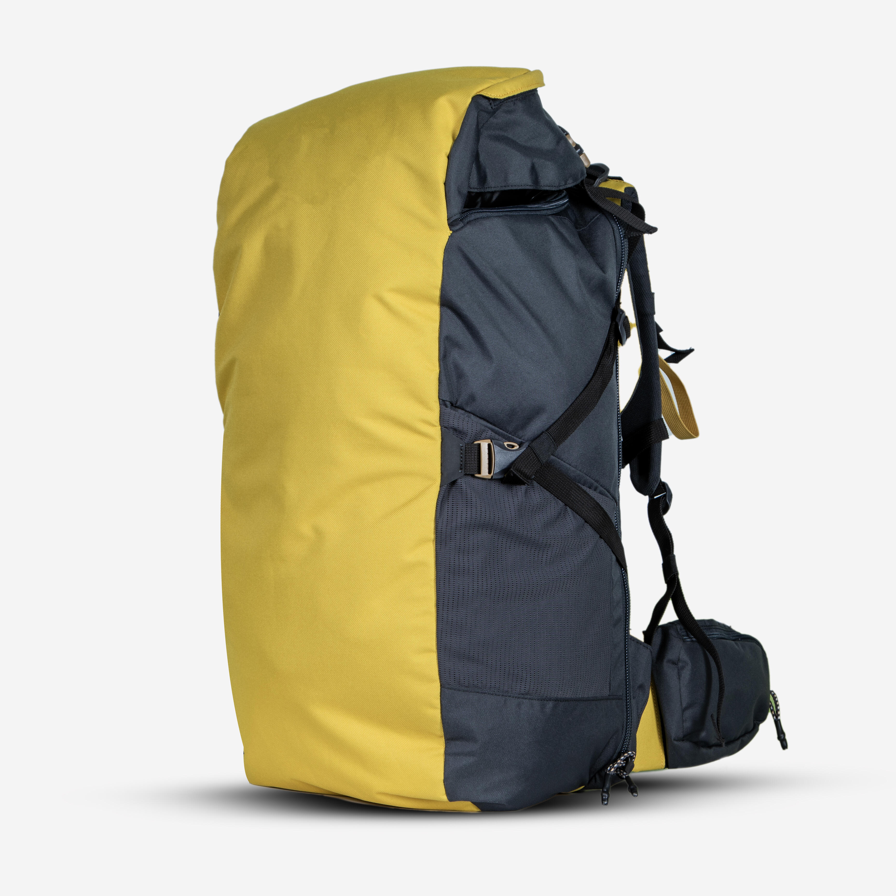 Trekking Travel Backpack 60 Litres | TRAVEL 100 - Yellow