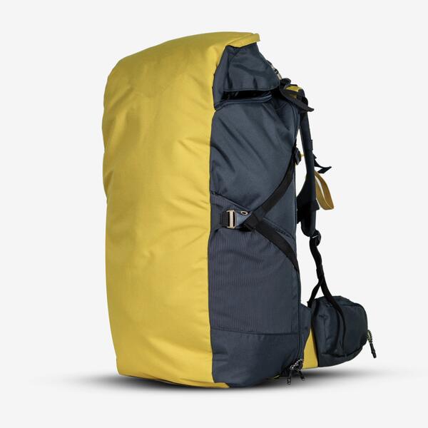 Yellow 60 litre trekking travel backpack