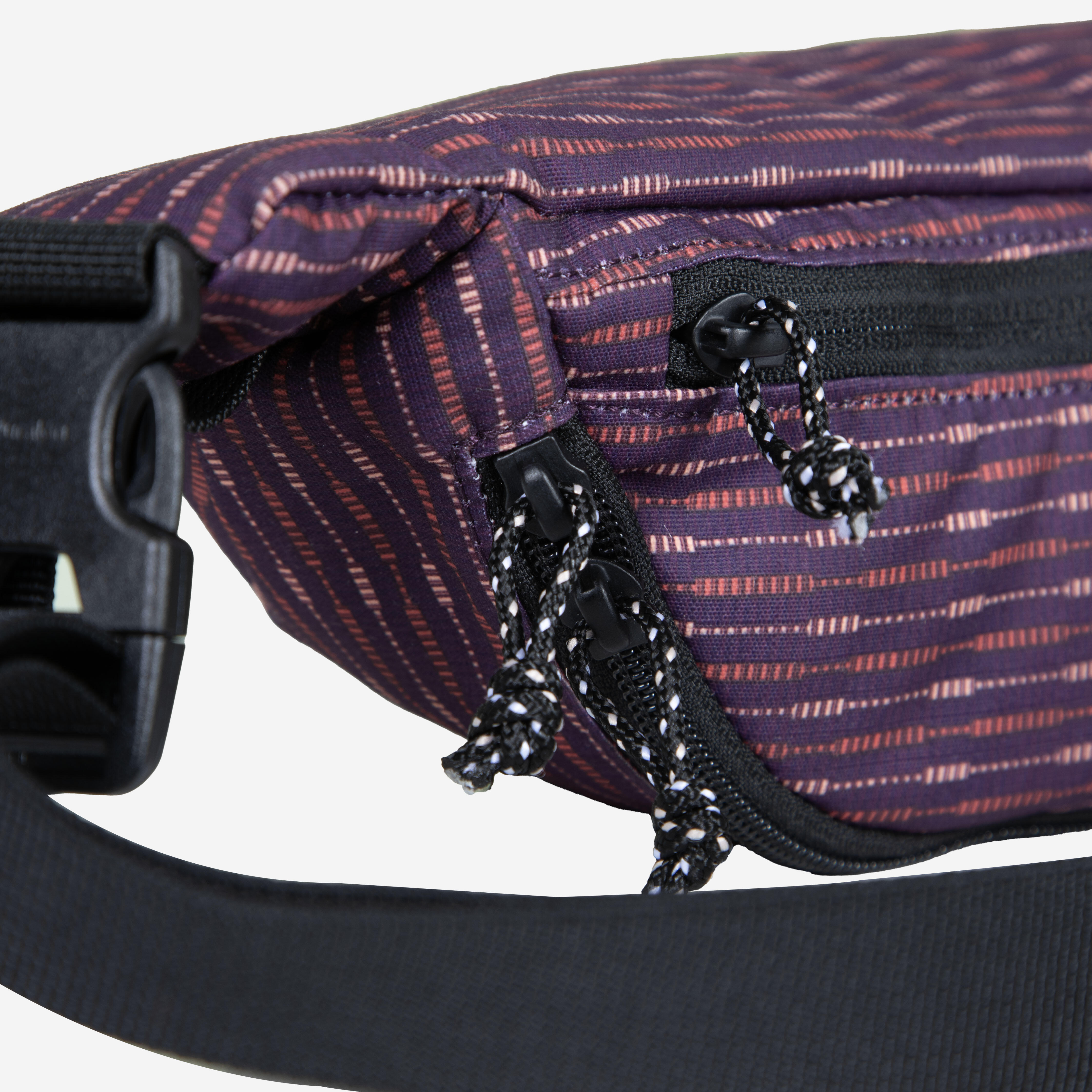 Travel Waist Bag, Multiple Compartment, 2L Capacity - Peach