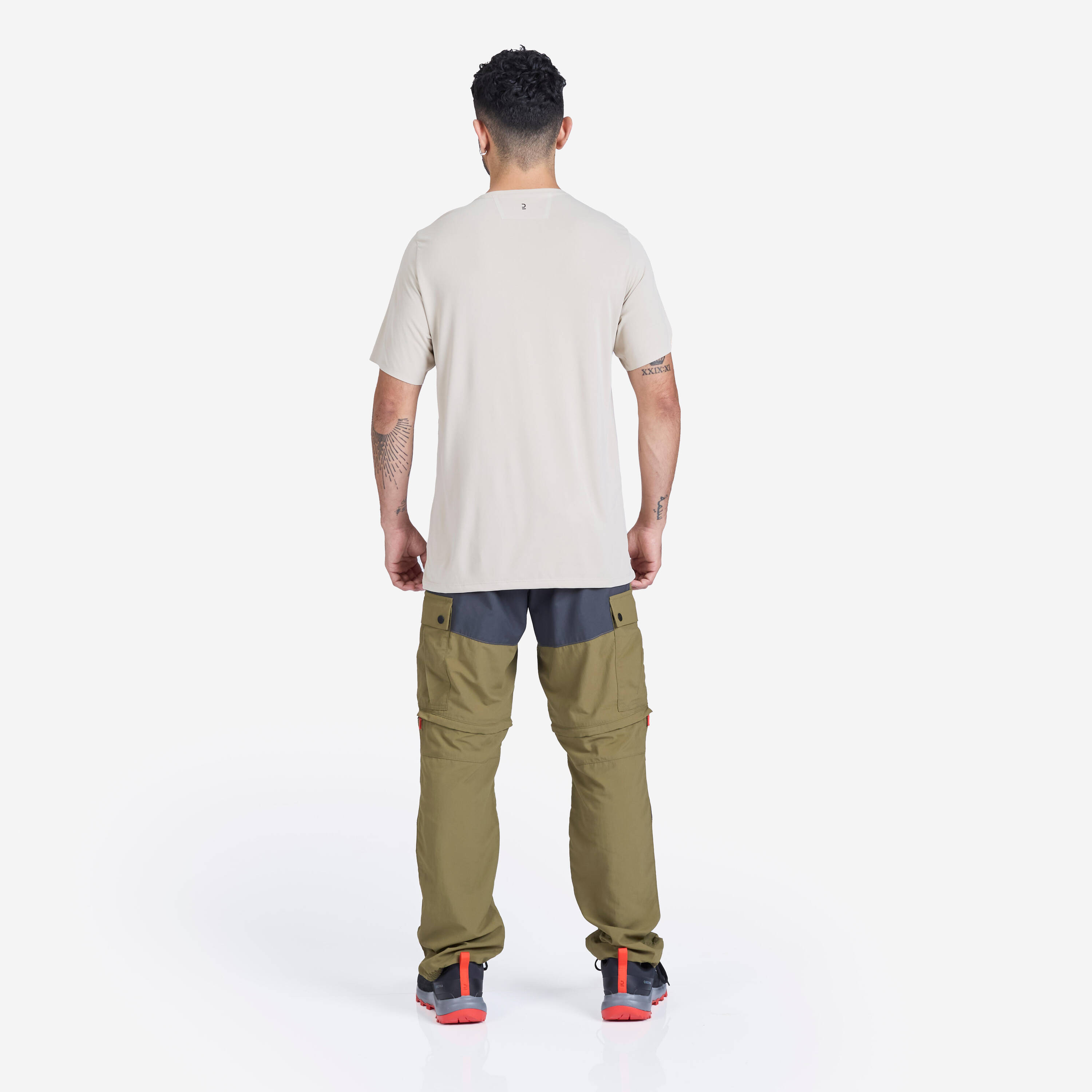 Men's Mountain Trekking Durable 2-in-1 Zip-Off Trousers MT100 -  4