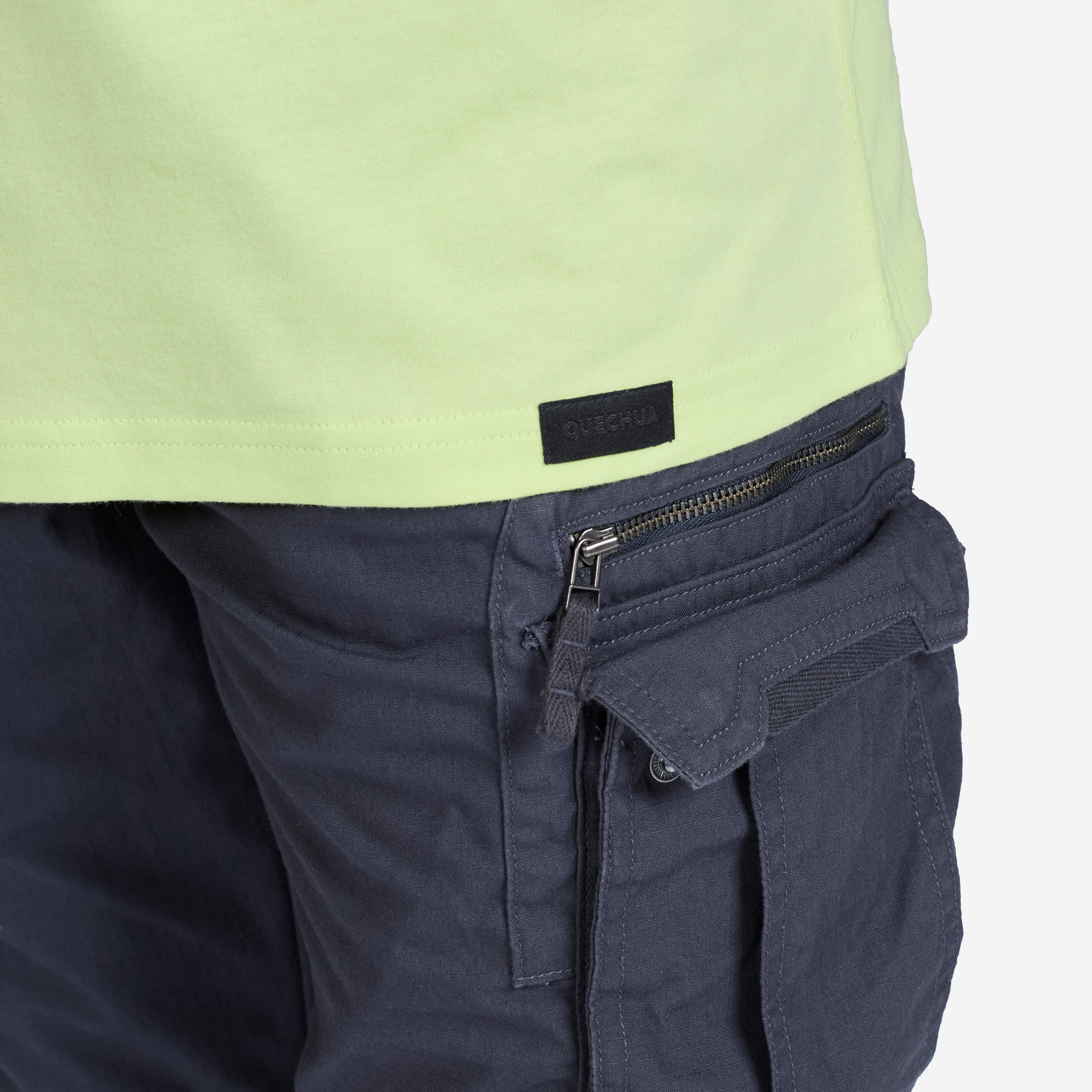 Men Hiking Breathable T-shirt - NH100 Yellow